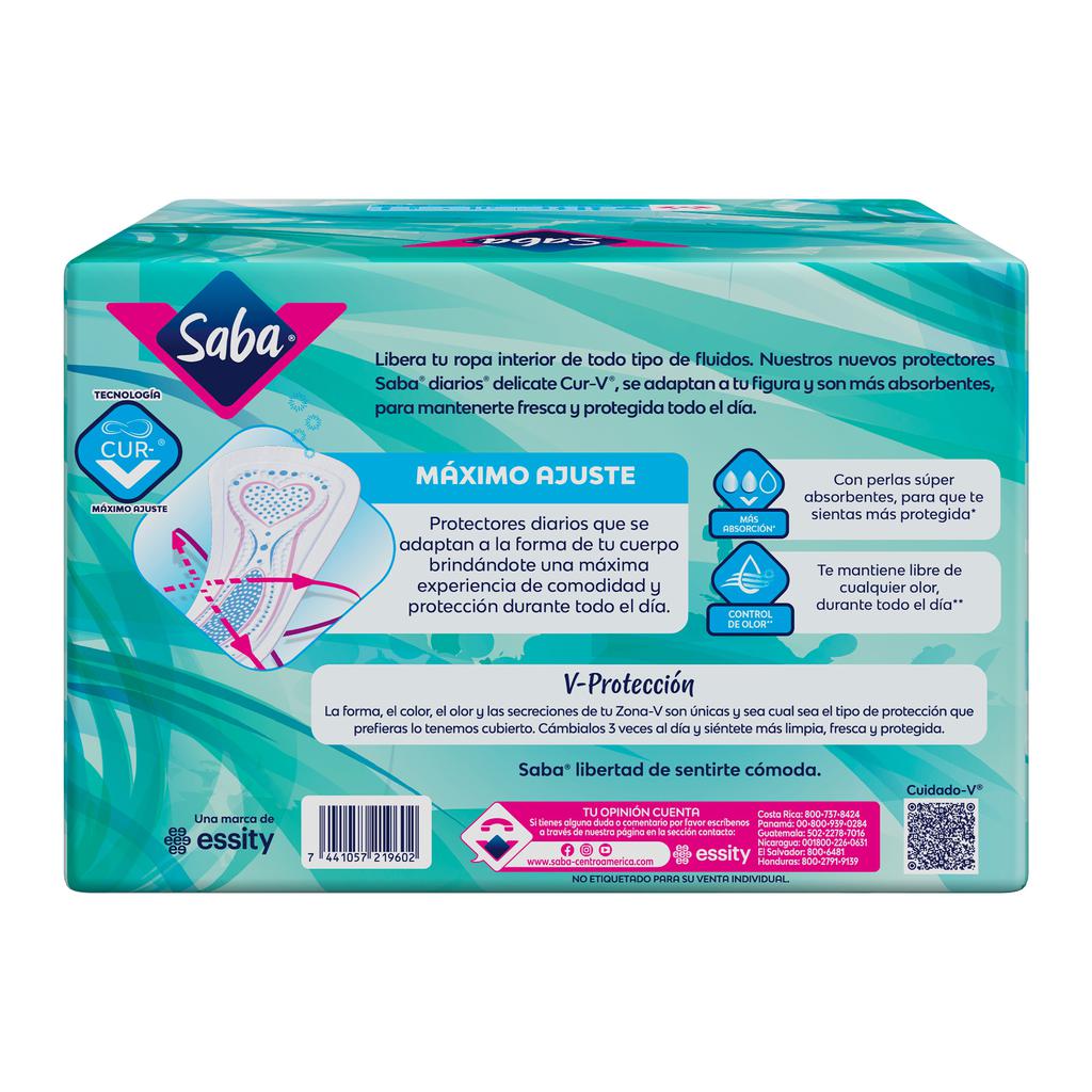 Saba Protectores Diarios Cur-V 200 Unidades