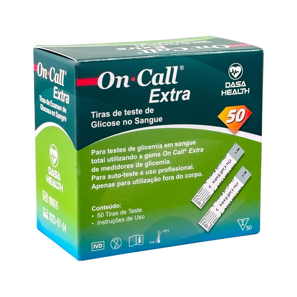 On Call Extra Tiras Reactivas para Medir Glucosa 50 Unidades
