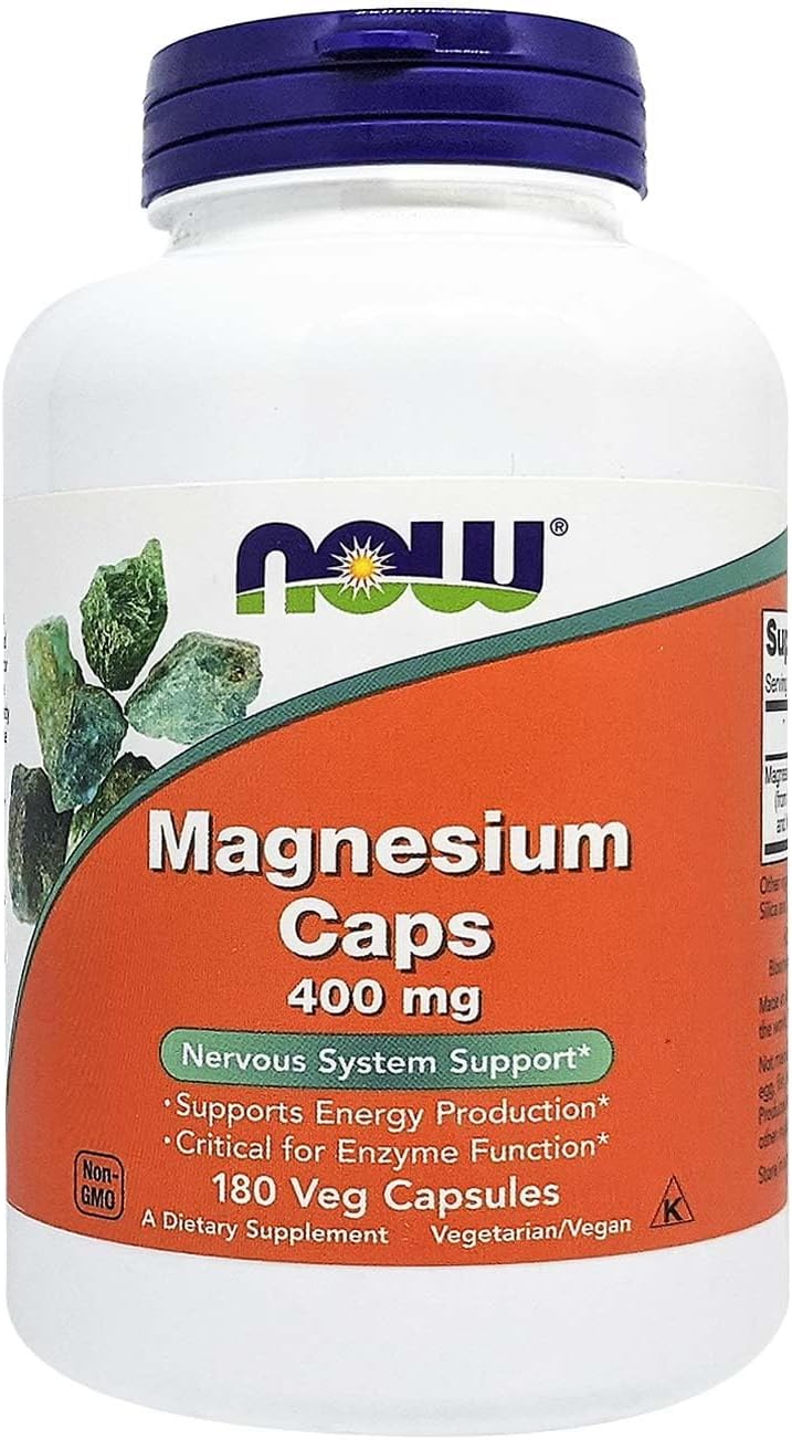 Now Magnesio 180 Cápsulas / 400 mg / 0.01 oz