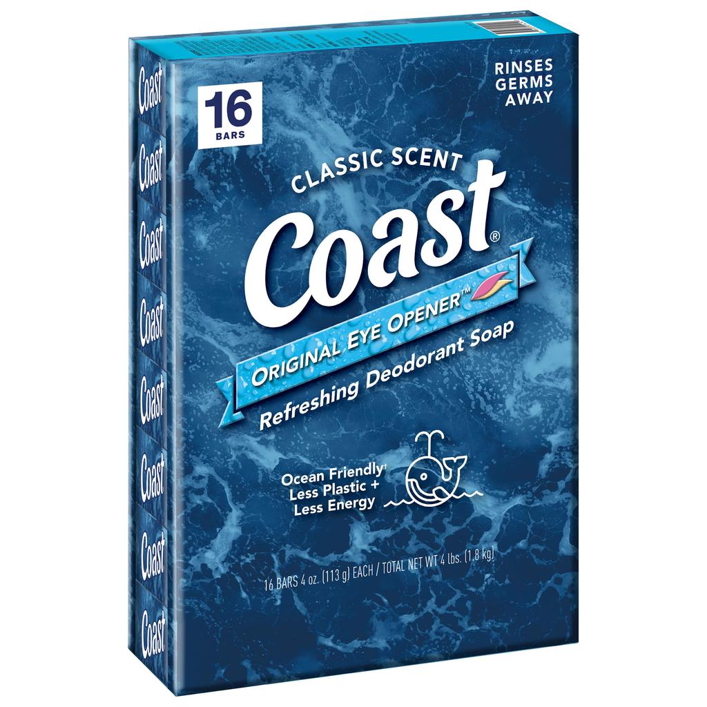 Coast Jabón de Baño con Aroma Pacific Force 16 Unidades / 113 g / 4 oz