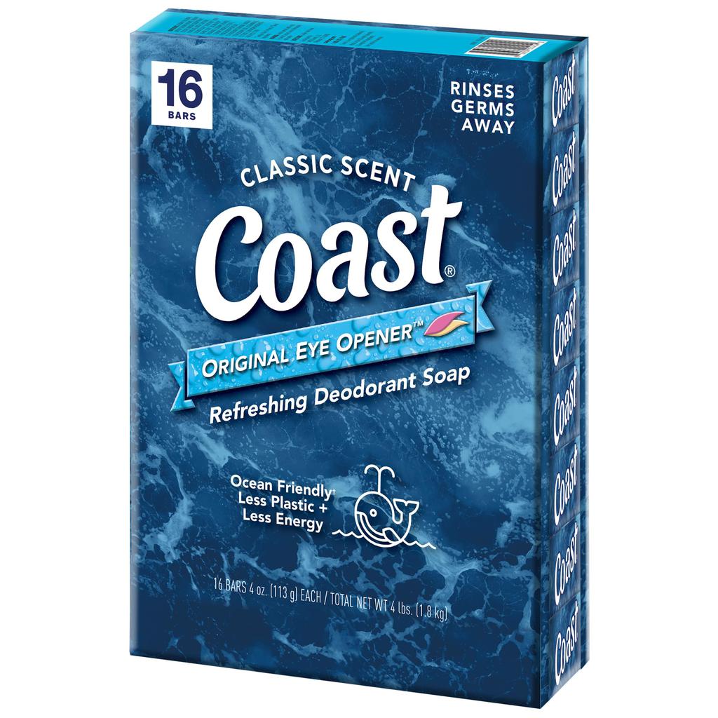 Coast Jabón de Baño con Aroma Pacific Force 16 Unidades / 113 g / 4 oz