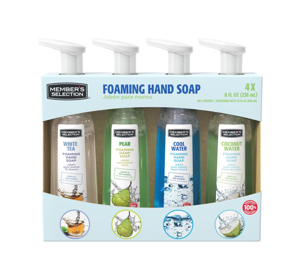 Member's Selection Jabón Espumoso para Manos 4 Unidades / 236 mL / 8 oz