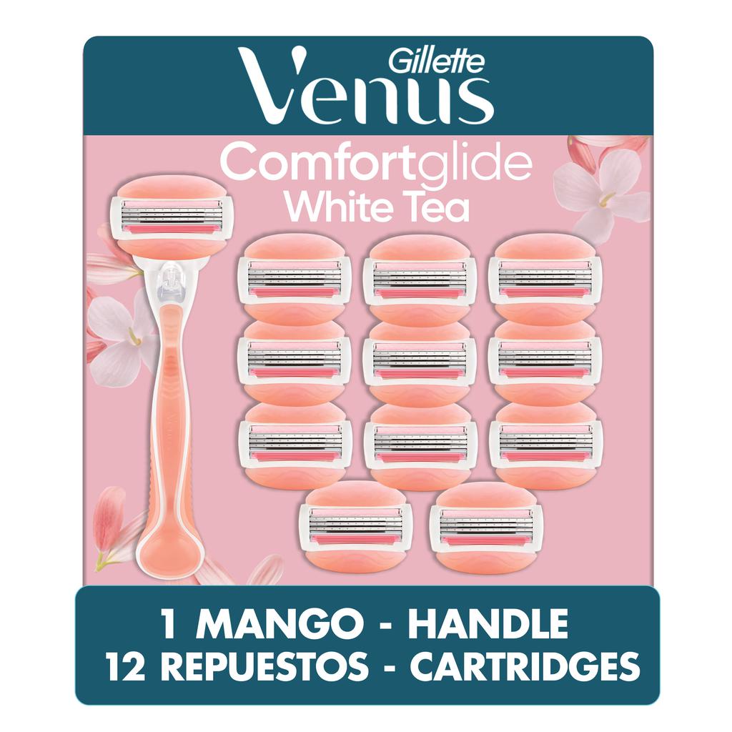 Gillette Venus Rasuradora para Mujer + 12 Cartuchos Humectantes