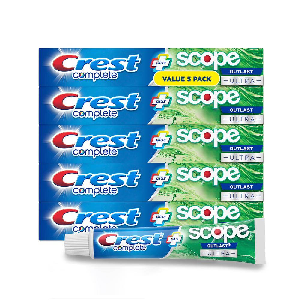 Crest Crema Dental Complete + Scope Advanced Active Foam 5 Unidades / 178 g / 6.3 oz