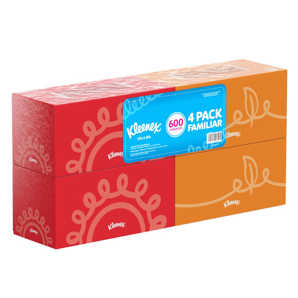 Kleenex Pañuelos Desechables 4 Unidades / 150 Hojas