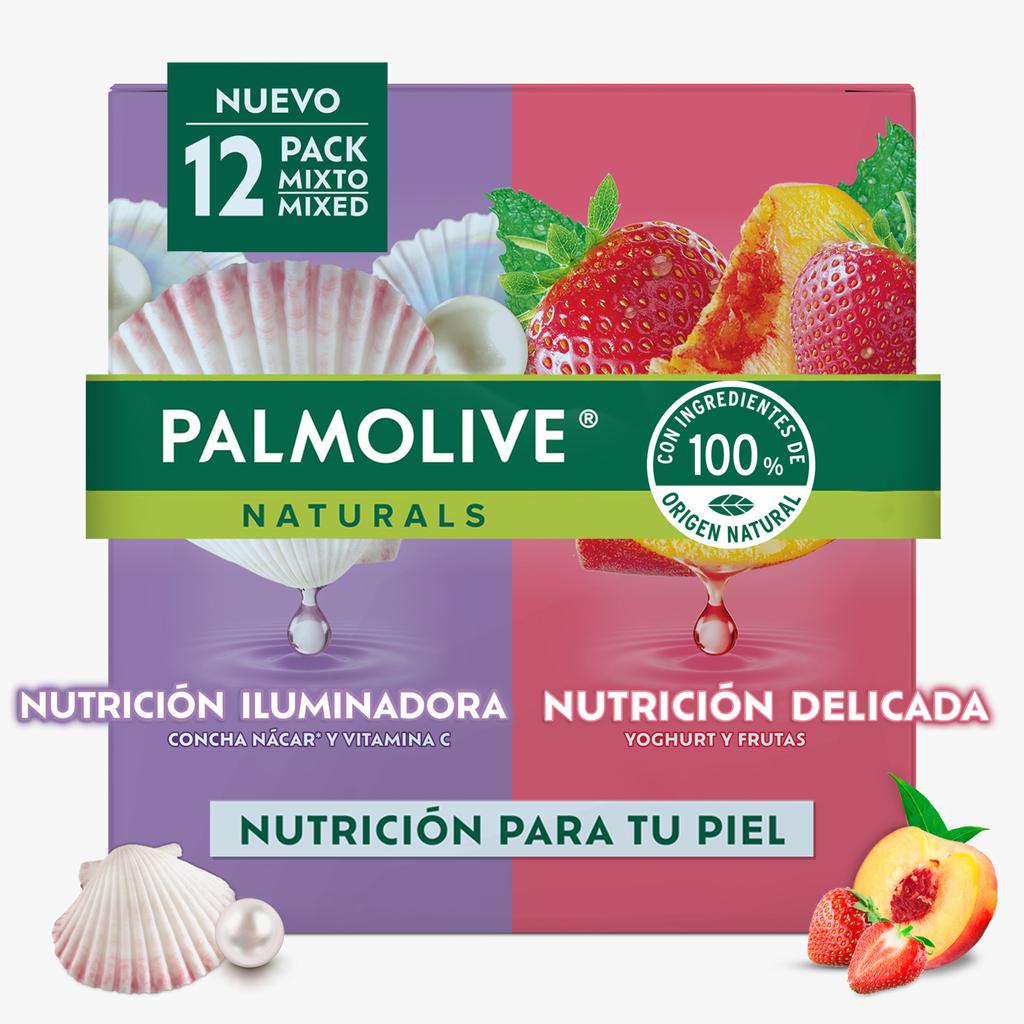 Palmolive Naturals Jabón de Baño Tono Perfecto y Suavidad Radiante 12 Unidades / 100 g / 3.53 oz