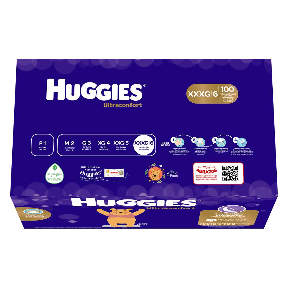 Huggies UltraConfort Talla  XXXG / 100 Unidades