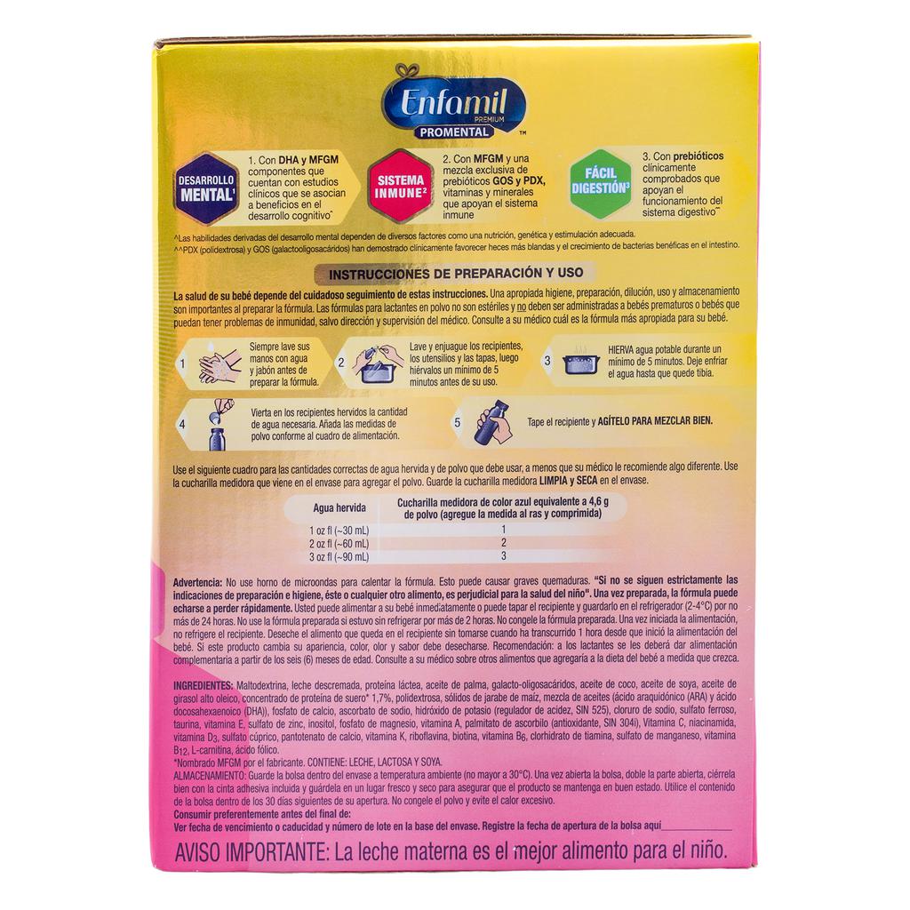 Enfamil Premium Promental Alimento Lácteo Etapa 2 en Polvo 3 Unidades / 600 g / 1.3 lb