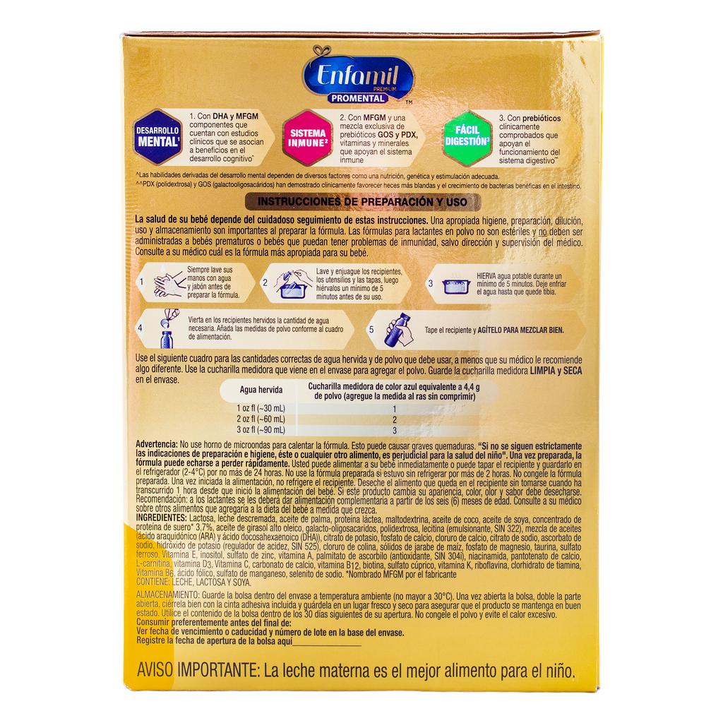 Enfamil Premium Promental Fórmula para Bebés en Polvo Etapa 1 / 3 Unidades / 600 g / 21.16 oz