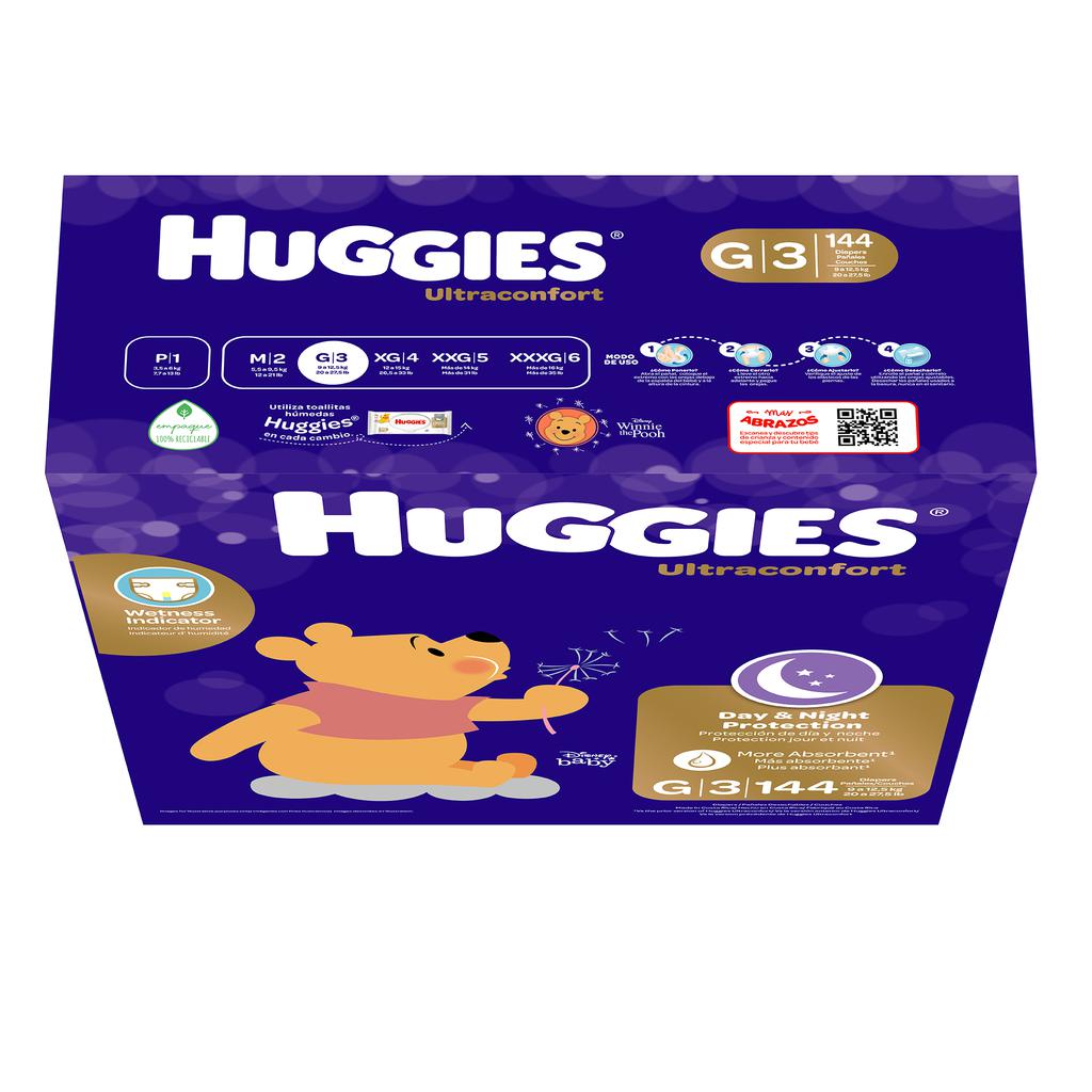 Huggies UltraConfort Talla G / 144 Unidades