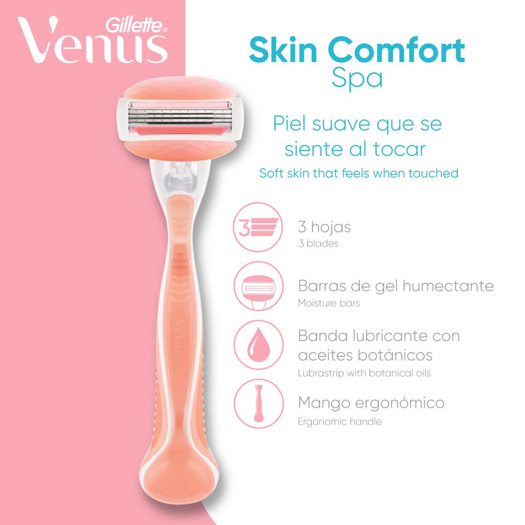 Gillette Venus Rasuradora para Mujer + 12 Cartuchos Humectantes