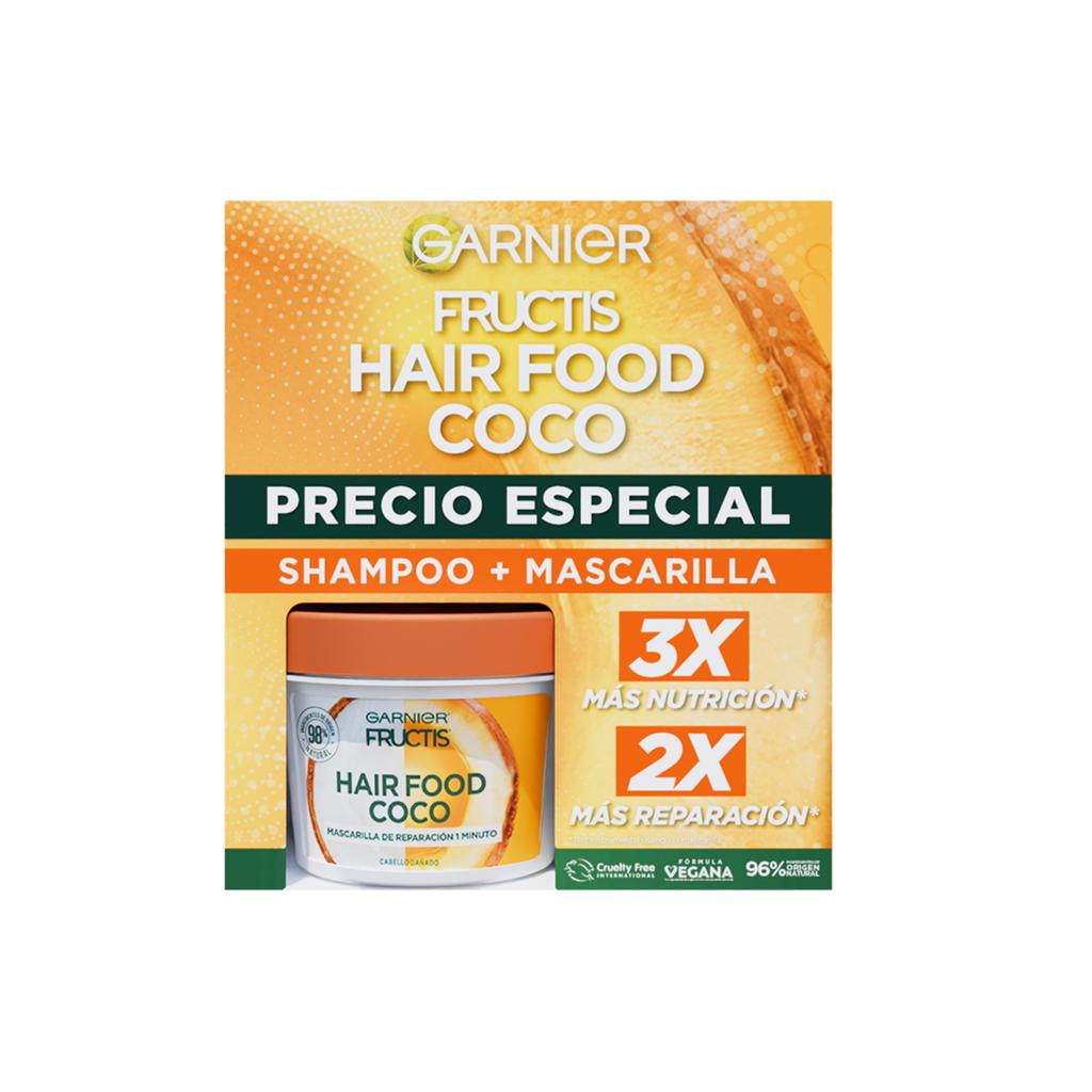 Garnier Fructis Hair Food Coco Shampoo Reparación 300 mL + Mascarilla 350 mL