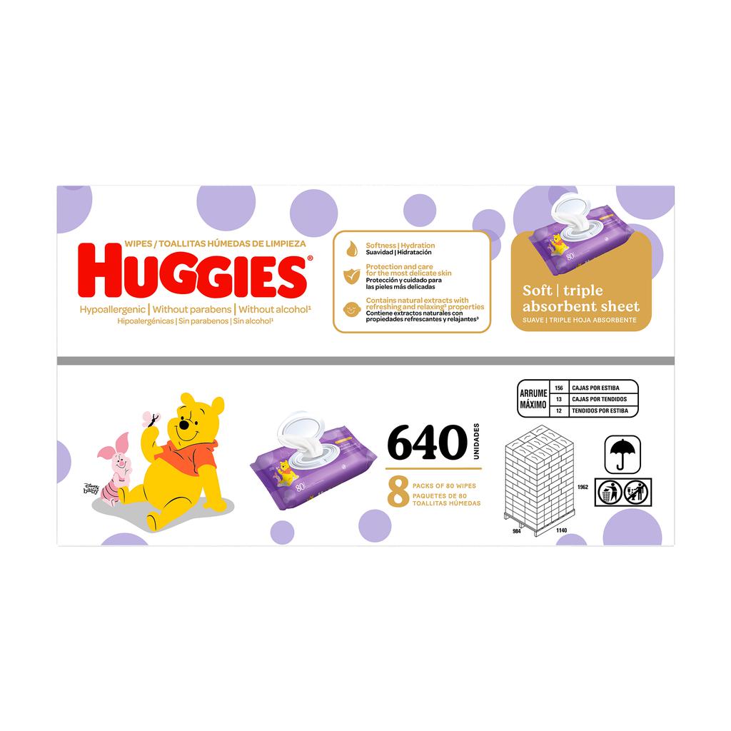 Huggies Toallitas Húmedas Ultraconfort para Bebé 8 Paquetes / 80 Unidades