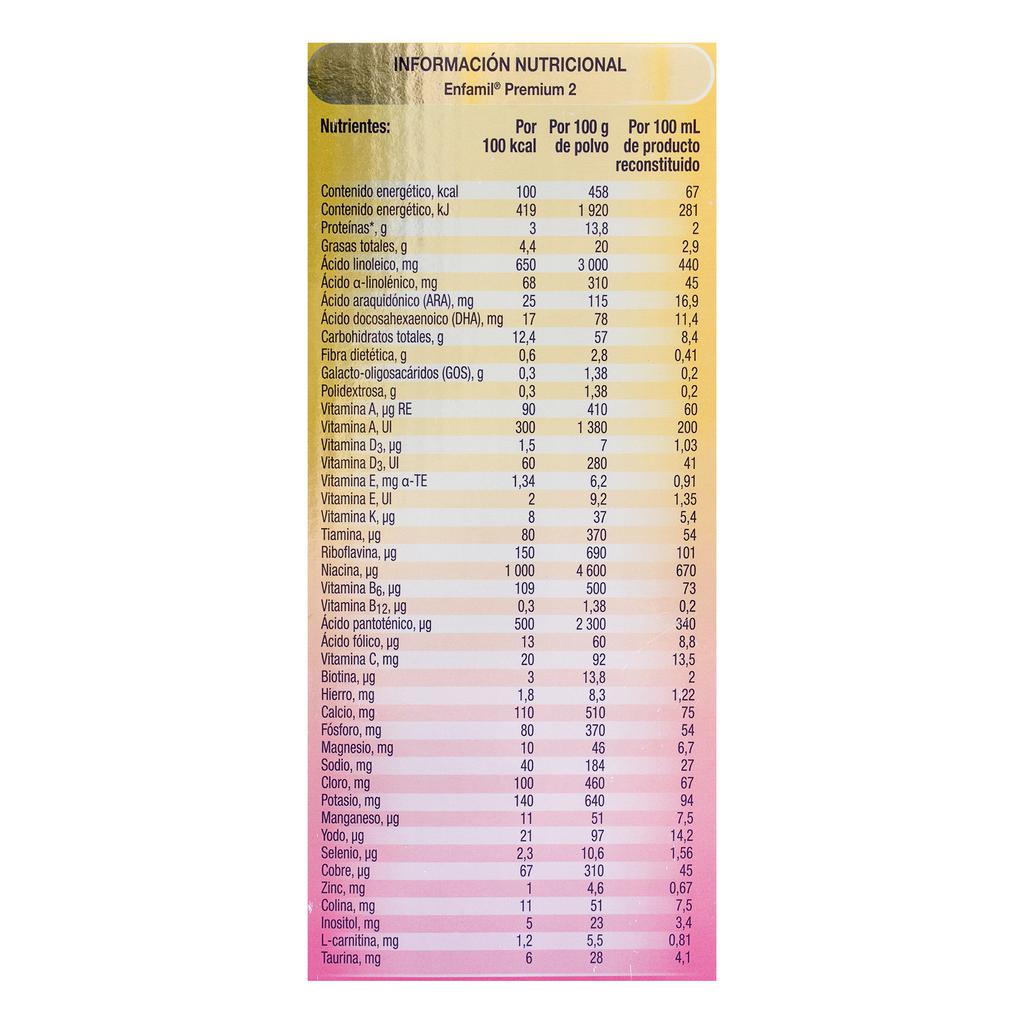 Enfamil Premium Promental Alimento Lácteo Etapa 2 en Polvo 3 Unidades / 600 g / 1.3 lb