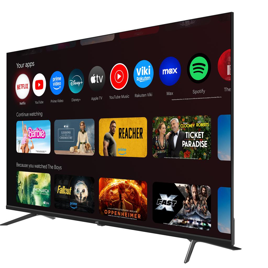 JVC 139.7 cm / 55" Pulgadas Televisor Sin Marco Smart Google 4K UHD HDR LT-55KM548