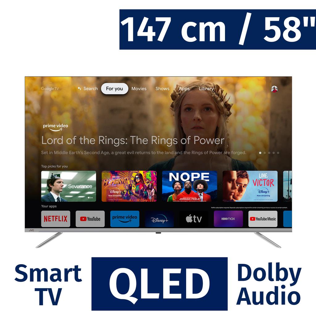 JVC 147 cm / 58” Pulgadas Smart Google TV 4K QLED UHD LT-58KB738