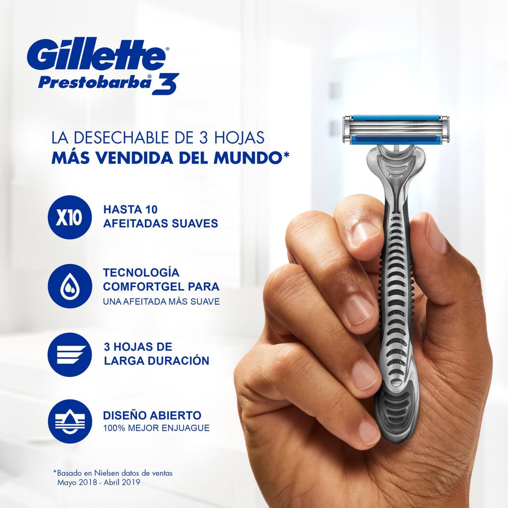Gillette Prestobarba 3 Rasuradora Desechable 16 Unidades