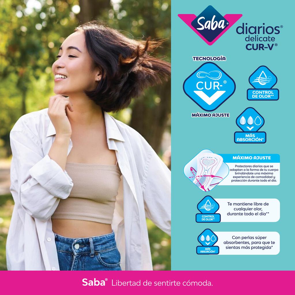 Saba Protectores Diarios Cur-V 200 Unidades