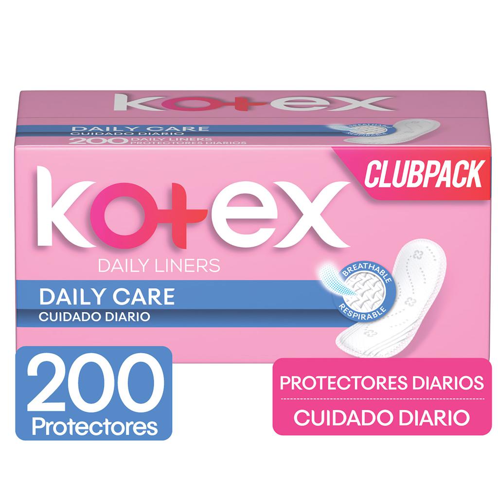 Kotex Protectores Cuidado Diario 200 Unidades