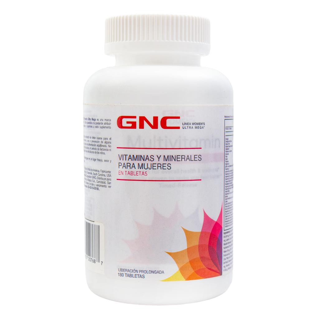 GNC Women´s Ultra Mega Vitaminas y Minerales 180 Tabletas