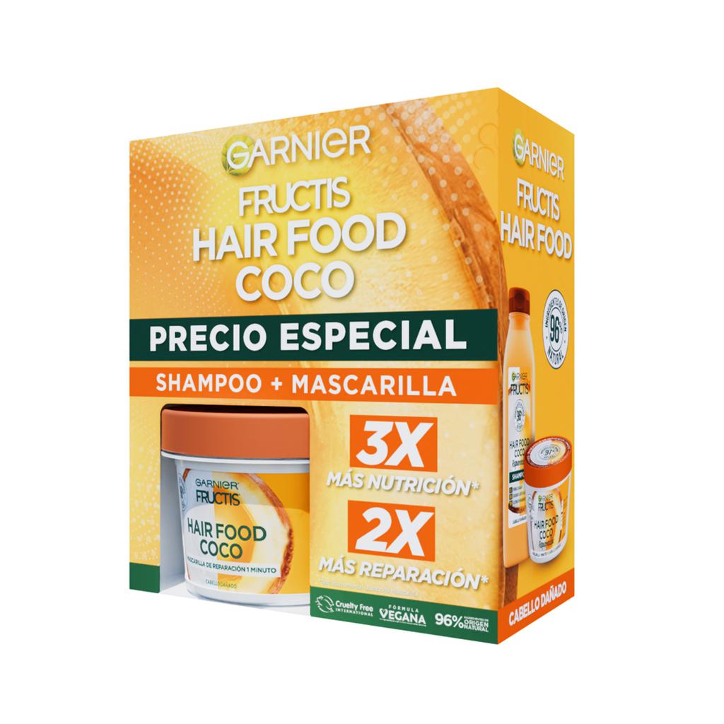 Garnier Fructis Hair Food Coco Shampoo Reparación 300 mL + Mascarilla 350 mL