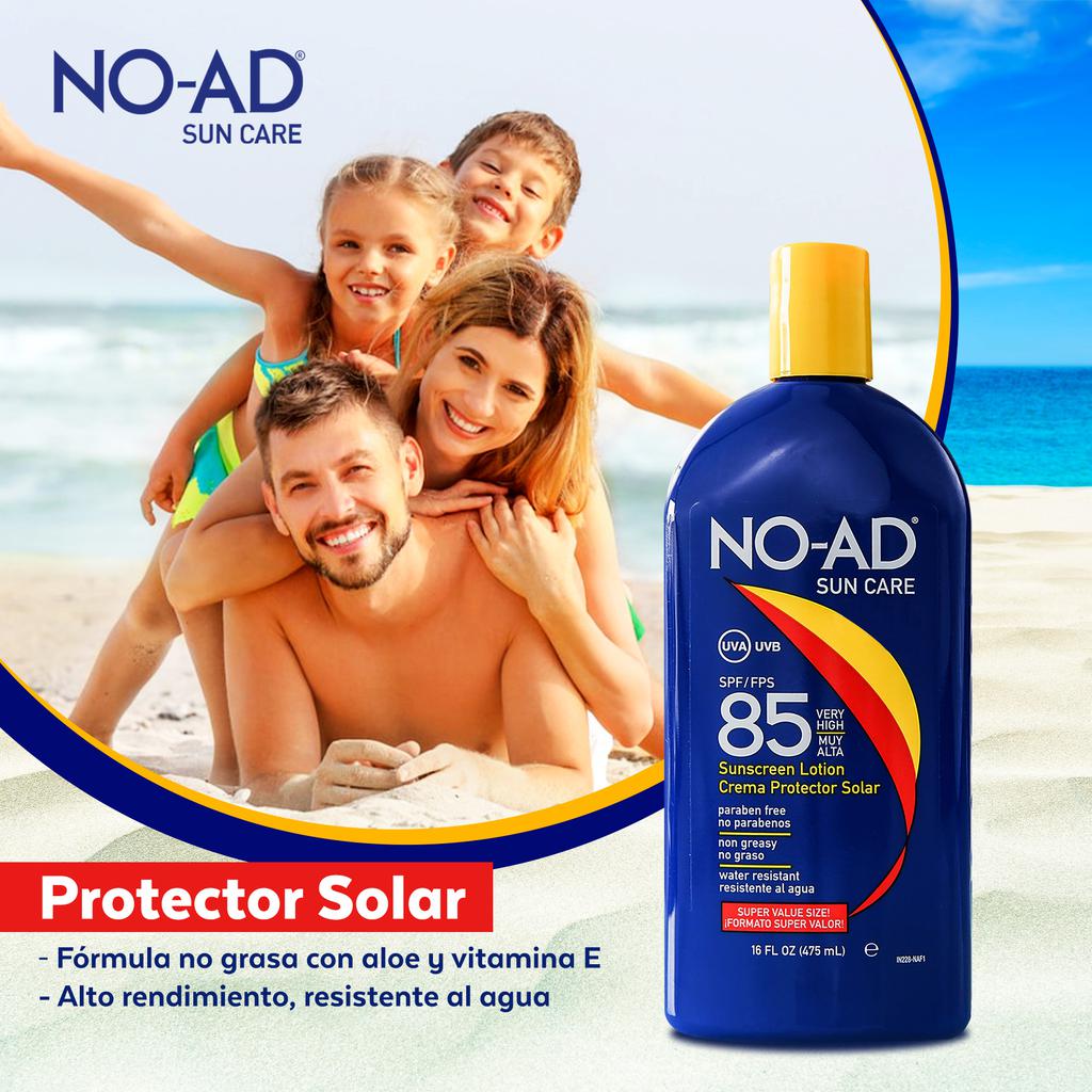 NO-AD SPF 85 Protector Solar 475 mL / 16 oz