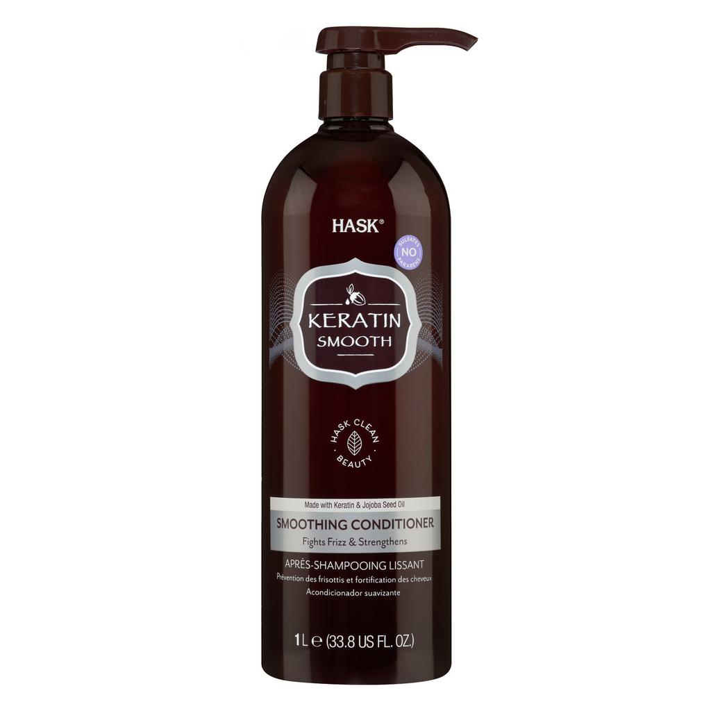 Hask Shampoo y Acondicionador Alisador con Proteína de Keratina 2 Unidades / 1 L / 33.8 oz