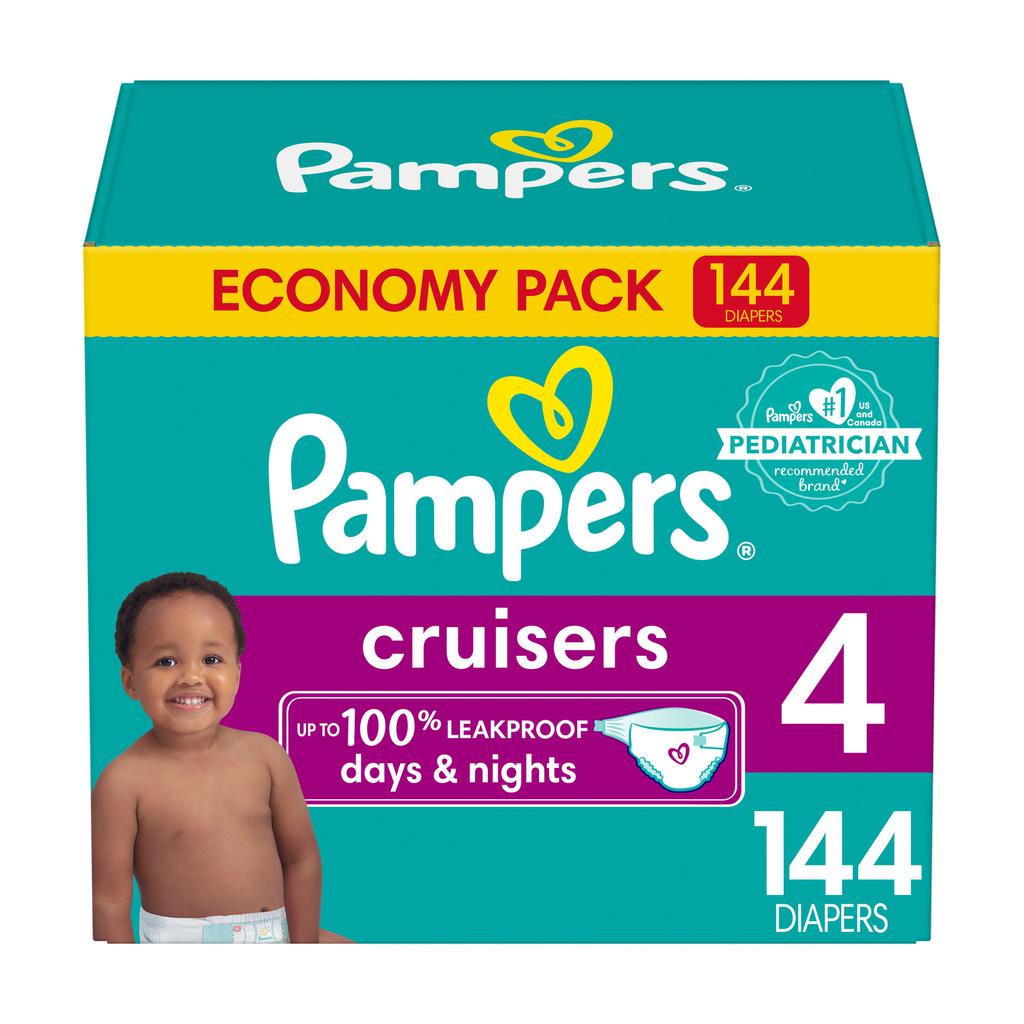 Pampers Pañales para Bebé Cruisers Talla 4 / 144 Unidades