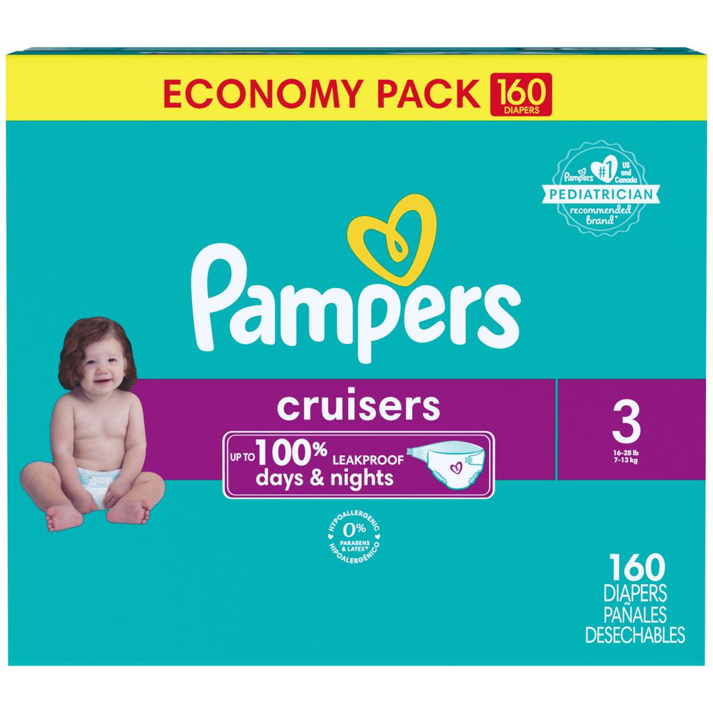 Pampers Pañales para Bebé Cruisers Talla 3 / 160 Unidades