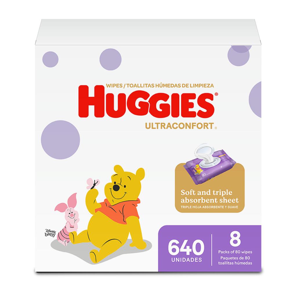 Huggies Toallitas Húmedas Ultraconfort para Bebé 8 Paquetes / 80 Unidades