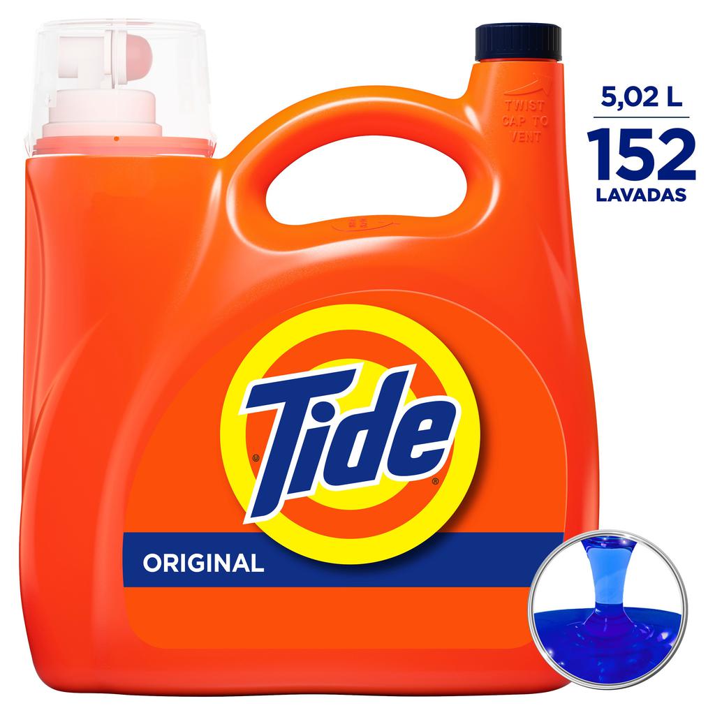 Tide Detergente Líquido Ultra Concentrado para Ropa con 10X Poder de Limpieza 5.02 L / 170 oz