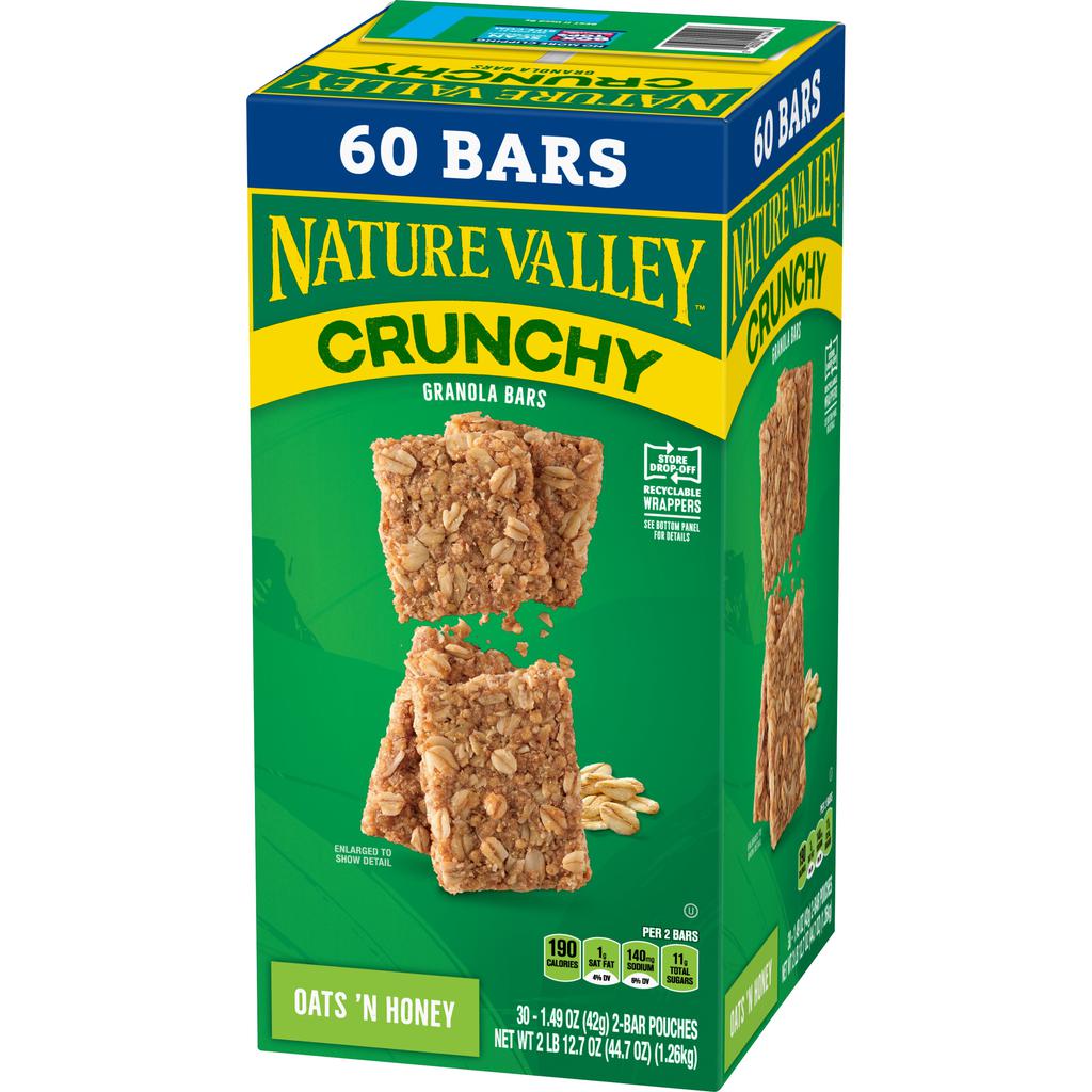 Nature Valley Barras Crujientes de Avena y Miel 100% Natural 30 Unidades / 42 g