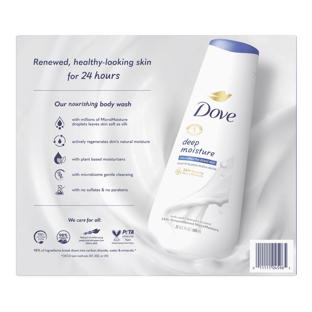 Dove Jabón Líquido Corporal Hidratación Profunda 3 Unidades / 680 mL / 23 oz
