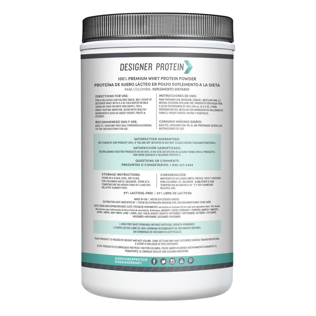 Designer Whey Proteína de Suero Sabor a Fresa 907 g / 2 lb