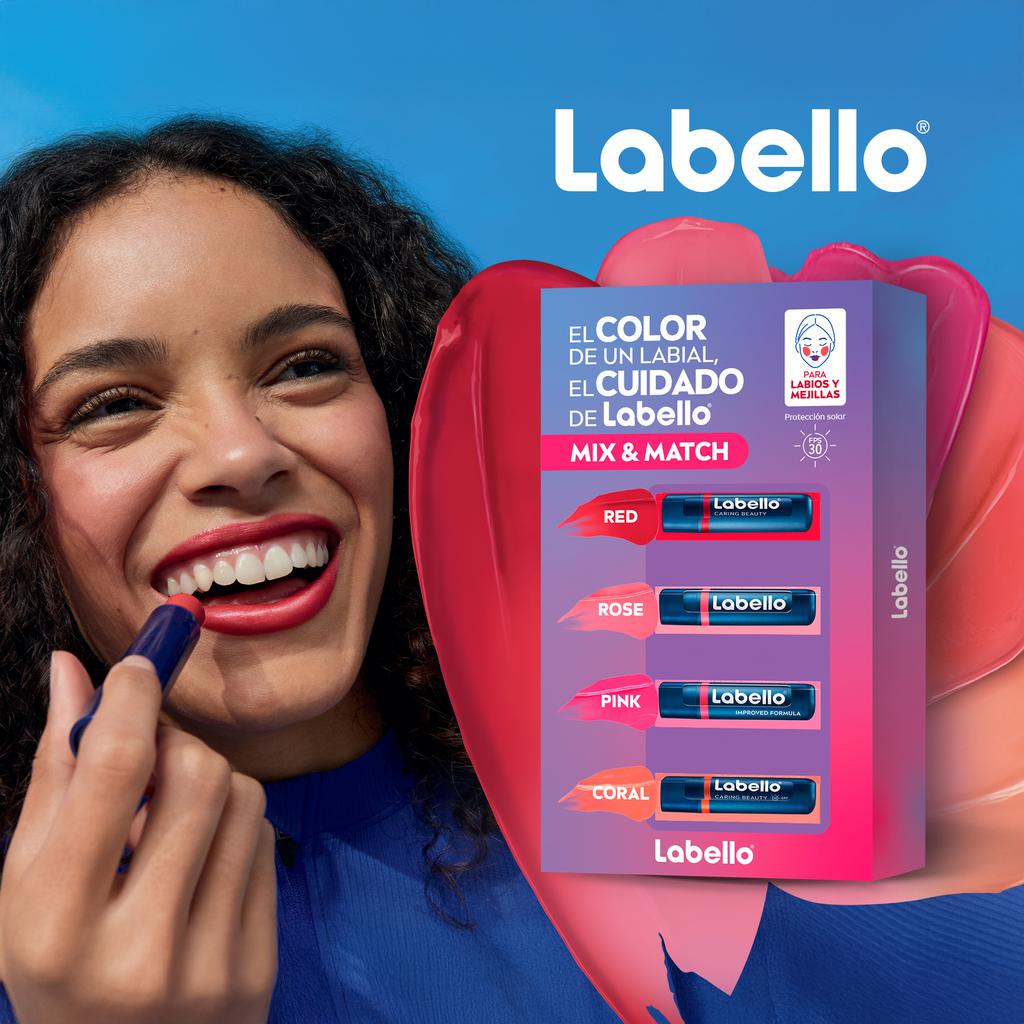 Labello Bálsamo Hidratante para Labios Multicolor 4 Unidades / 4.8 g