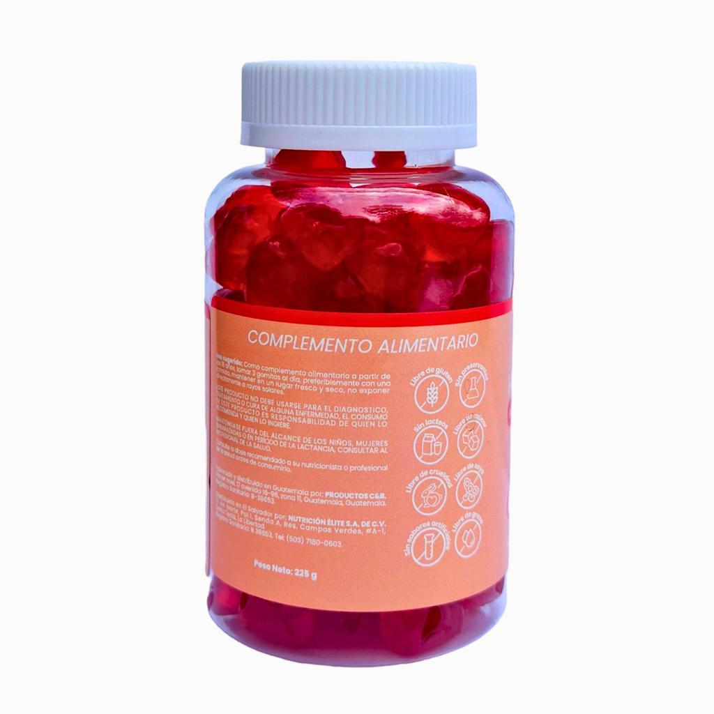 Flamzy Gomitas Sabor a Fresa con Colágeno + Biotina + Vitamina E 90 Unidades
