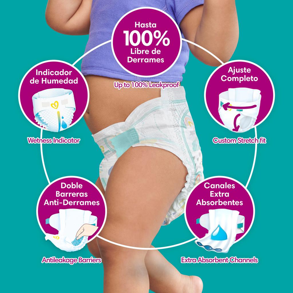 Pampers Pañales para Bebé Cruisers Talla 4 / 144 Unidades