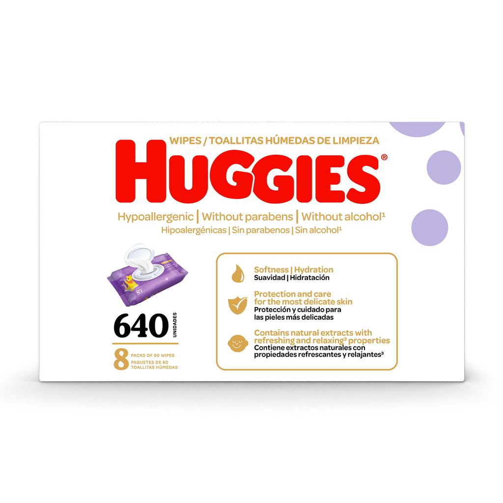 Huggies Toallitas Húmedas Ultraconfort para Bebé 8 Paquetes / 80 Unidades