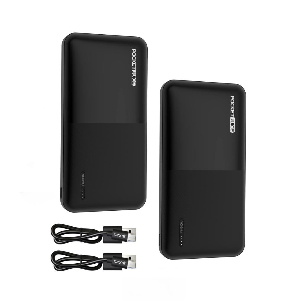 Tzumi Cargador Portátil de 10 000 mAh 2 Unidades