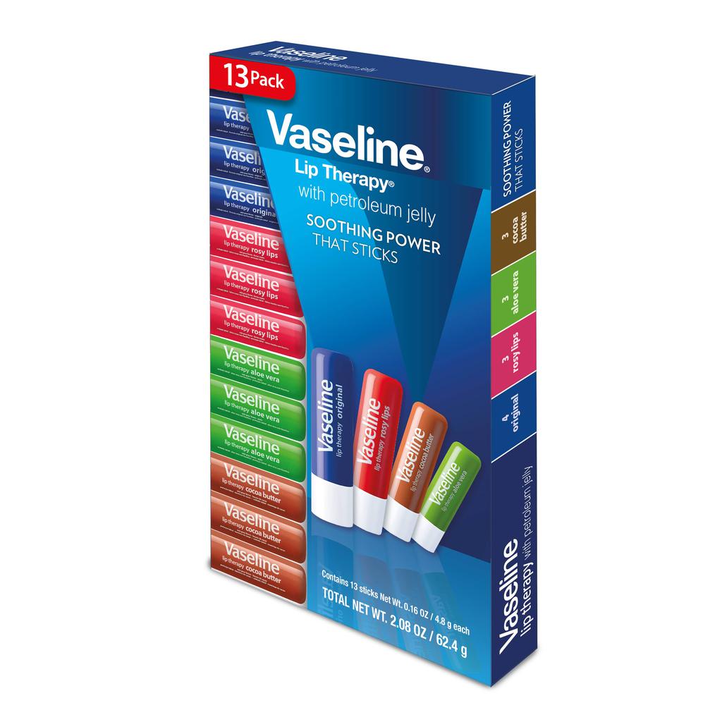 Vaseline Bálsamos en Barra Terapia Labial 13 Unidades / 4.8 g