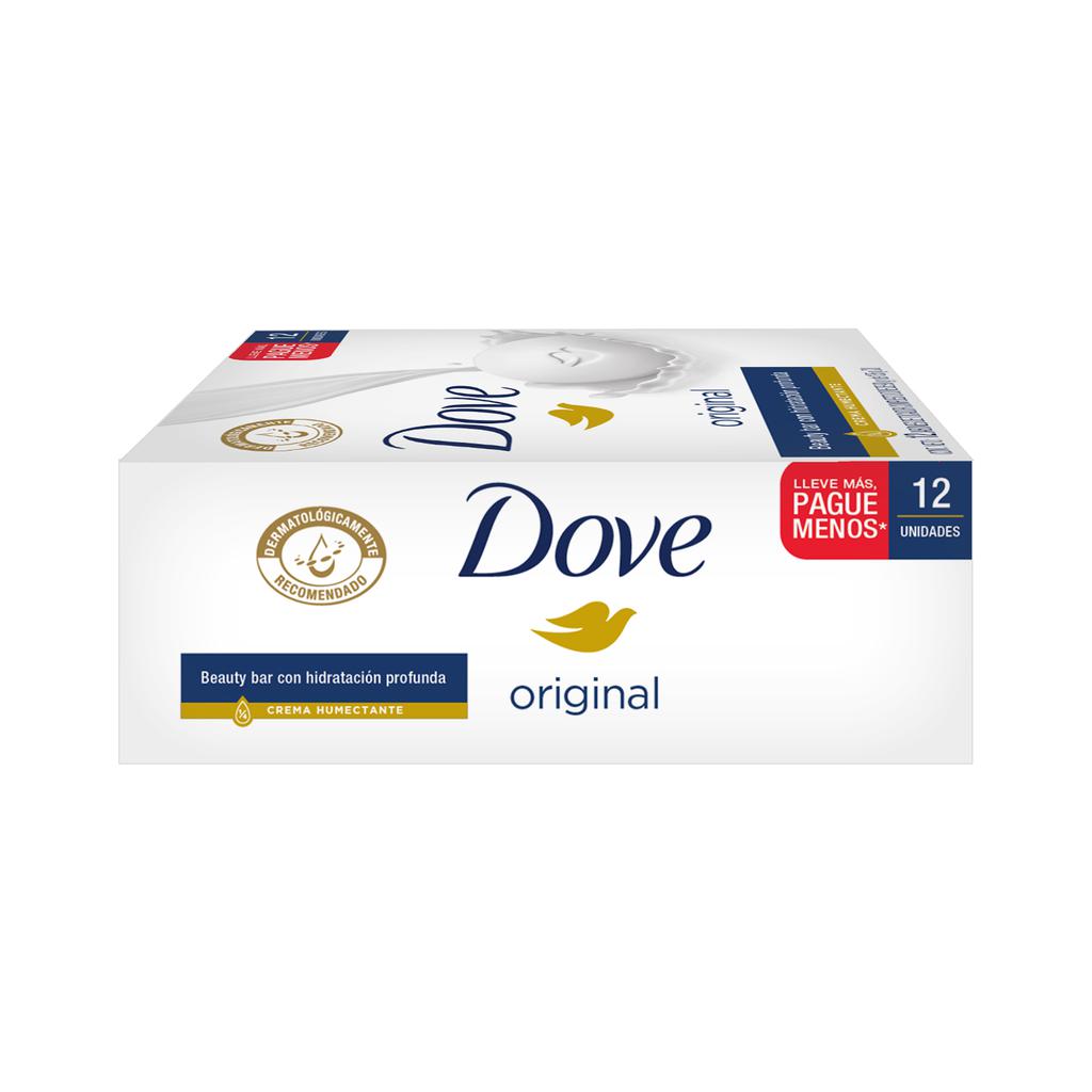 Dove Jabón de Baño en Barra con Crema Humectante 12 Unidades