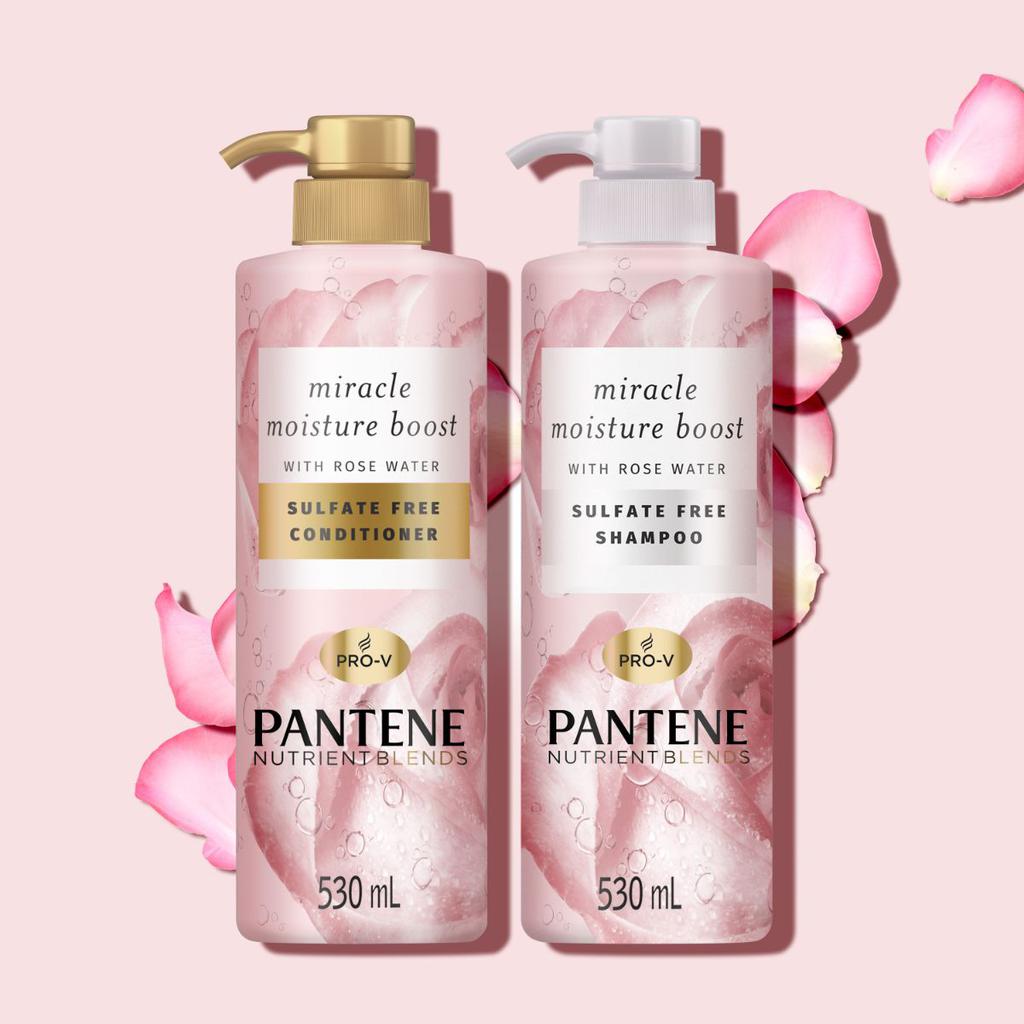 Pantene Shampoo y Acondicionador Nutrient Blends Agua de Rosas 530 mL / 17.9 oz