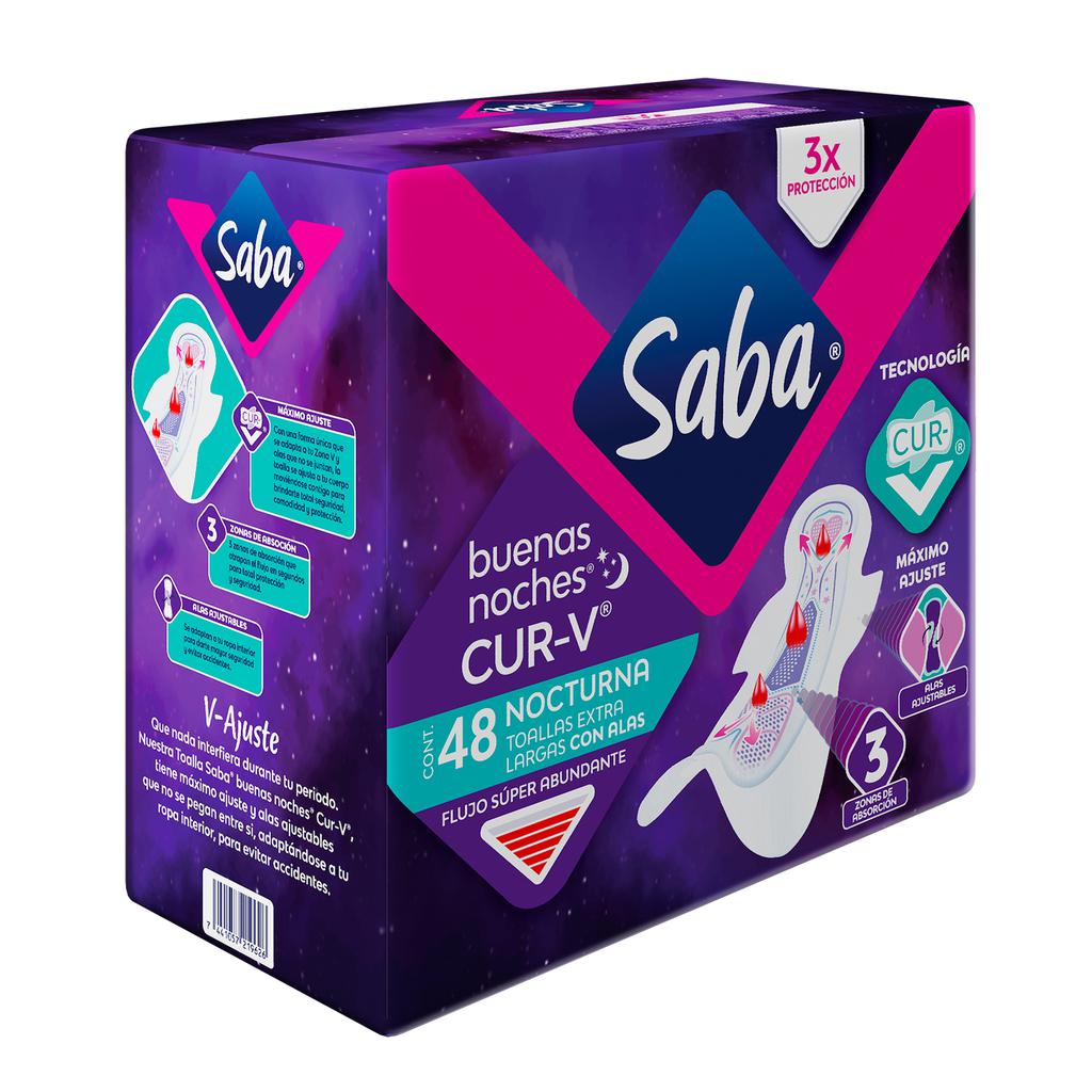 Saba Toallas Femeninas con Alas Buenas Noches Cur-V 48 Unidades