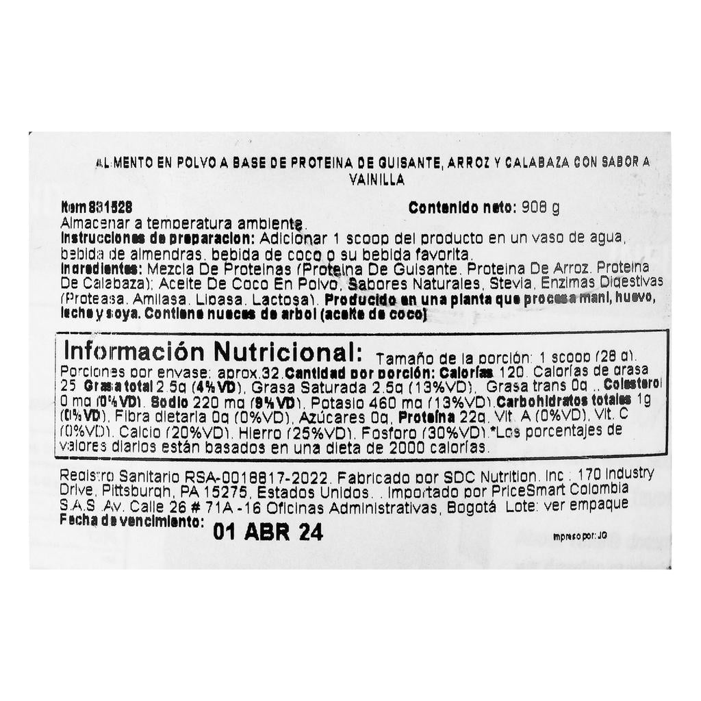 About Time Vé Proteína Vegana de Vainilla 908 g / 32 oz
