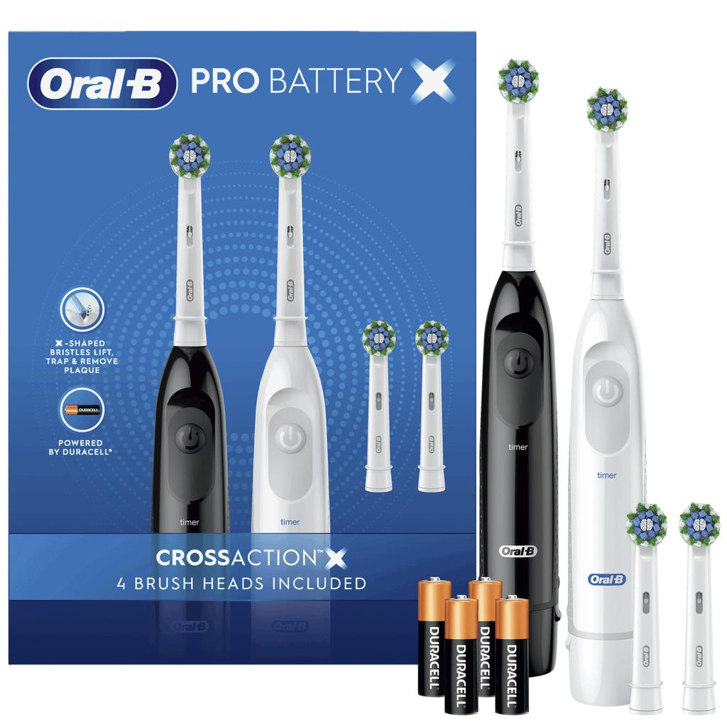 Oral B Juego de Cepillos Eléctricos Pro Battery Negro y Blanco 2 Unidades