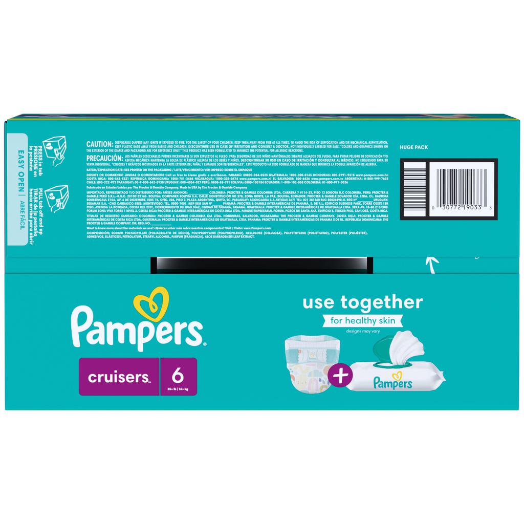 Pampers Pañales para Bebé Cruisers Talla 6 / 108 Unidades