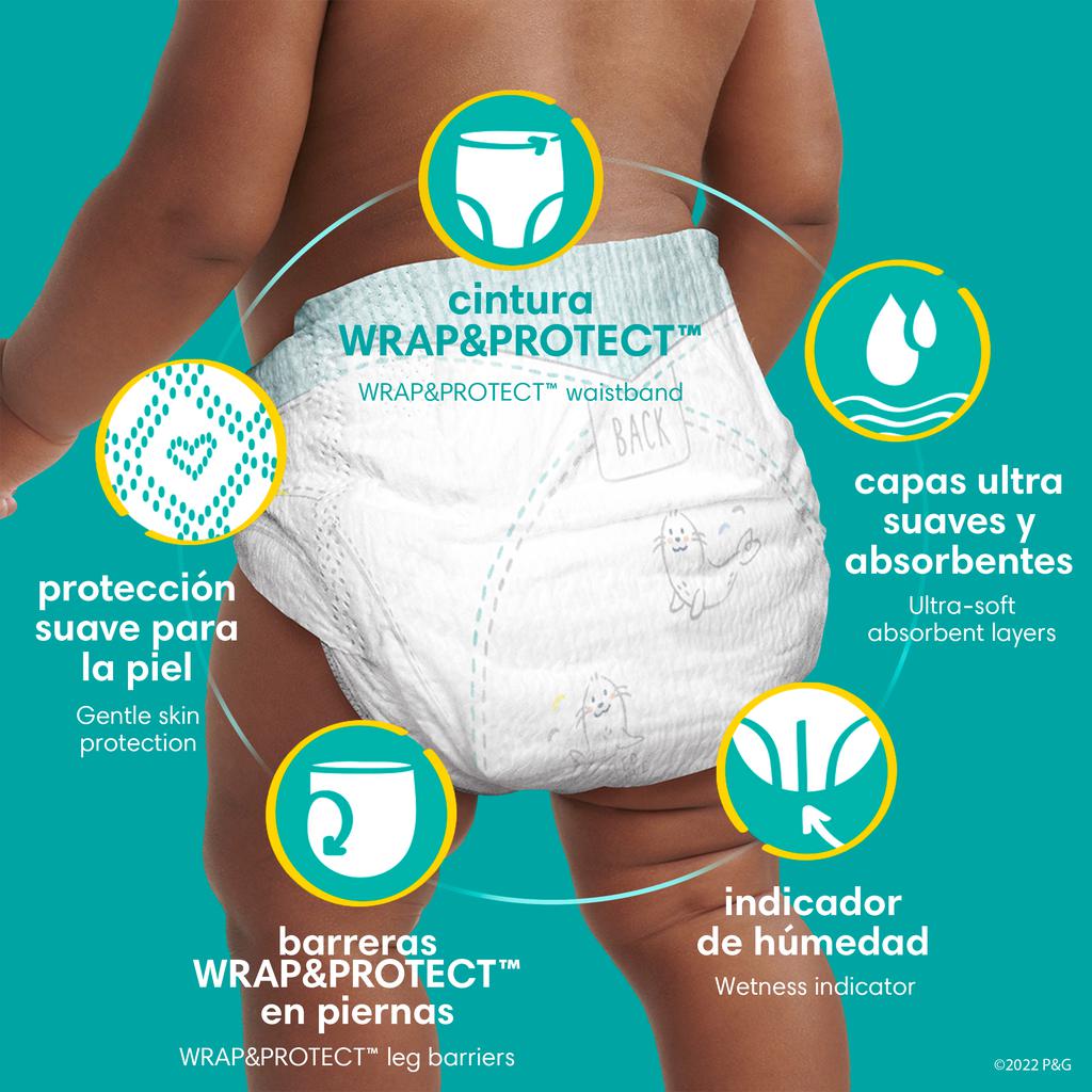 Pampers Pañales Swaddlers para Bebé Talla 2 / 144 Unidades
