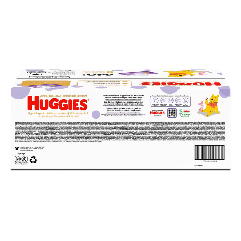 Huggies Toallitas Húmedas Ultraconfort para Bebé 8 Paquetes / 80 Unidades