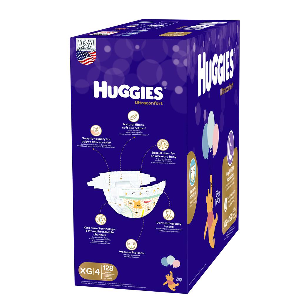 Huggies UltraConfort Talla XG / 128 Unidades