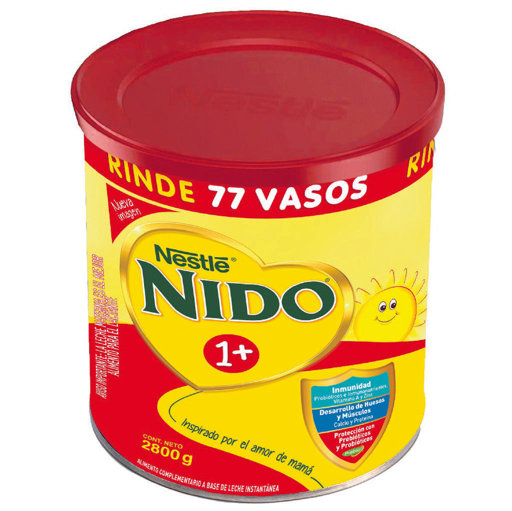 Nestle Nido 1+ Fórmula para Bebes en Crecimiento con Vitamina A y Zinc 2.8 kg / 6.1 lb